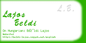 lajos beldi business card